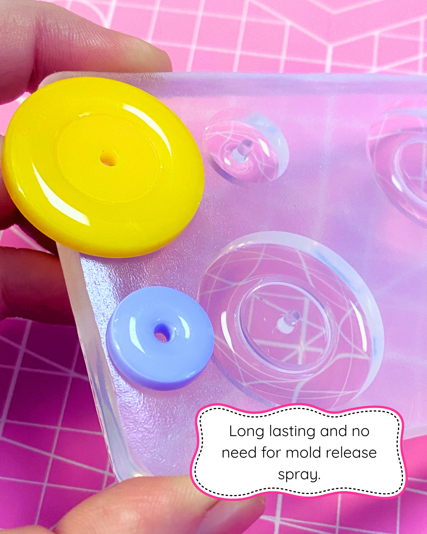 30mm Silicone Circle Spinner Earring Mold
