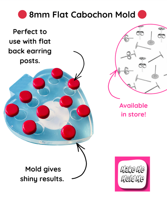 8mm Round Circle Flat Cabochon Mold (10)