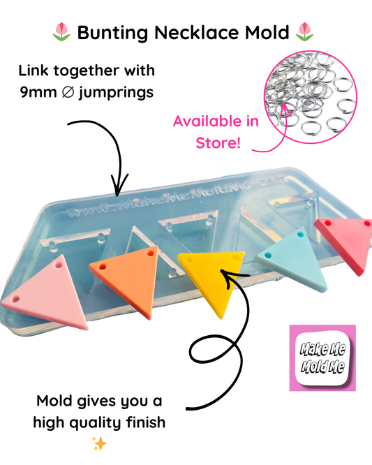 20mm Bunting Flag Necklace Mold