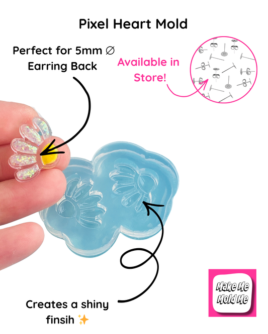 16 mm 3D Daisy Flower Stud Earring Mold