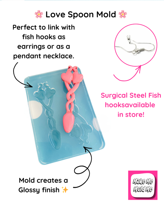 Love Spoon Dangle Earring Mold