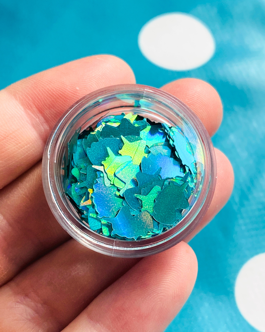 Unicorn Confetti Holographic Turquoise