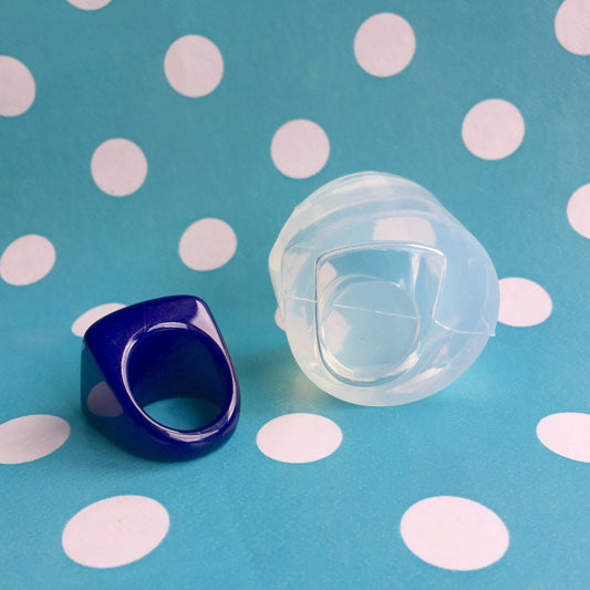 Silicone Ring Mold - Chunky Square Size US 7 , 8 8.5 , 10