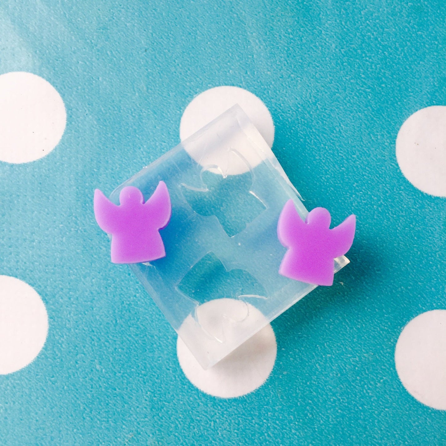 12MM Angel Earring Mold - Silicone Resin Mould Stud Heaven