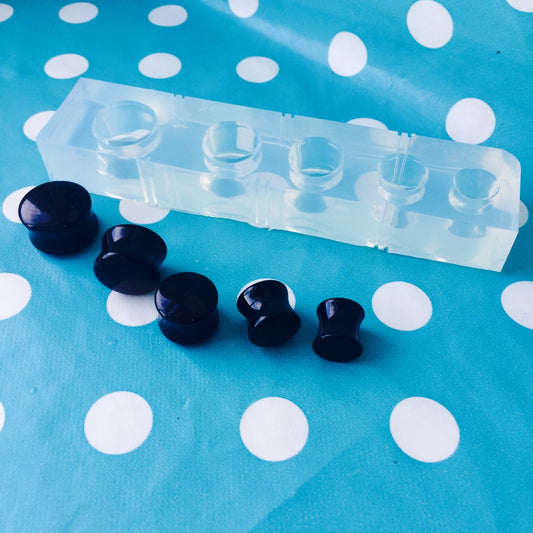 Silicone Ear Tunnel Plug Mold - 20mm 22mm 24mm 26mm 28mm Double Flared ear gauge Saddle Gauge EM228