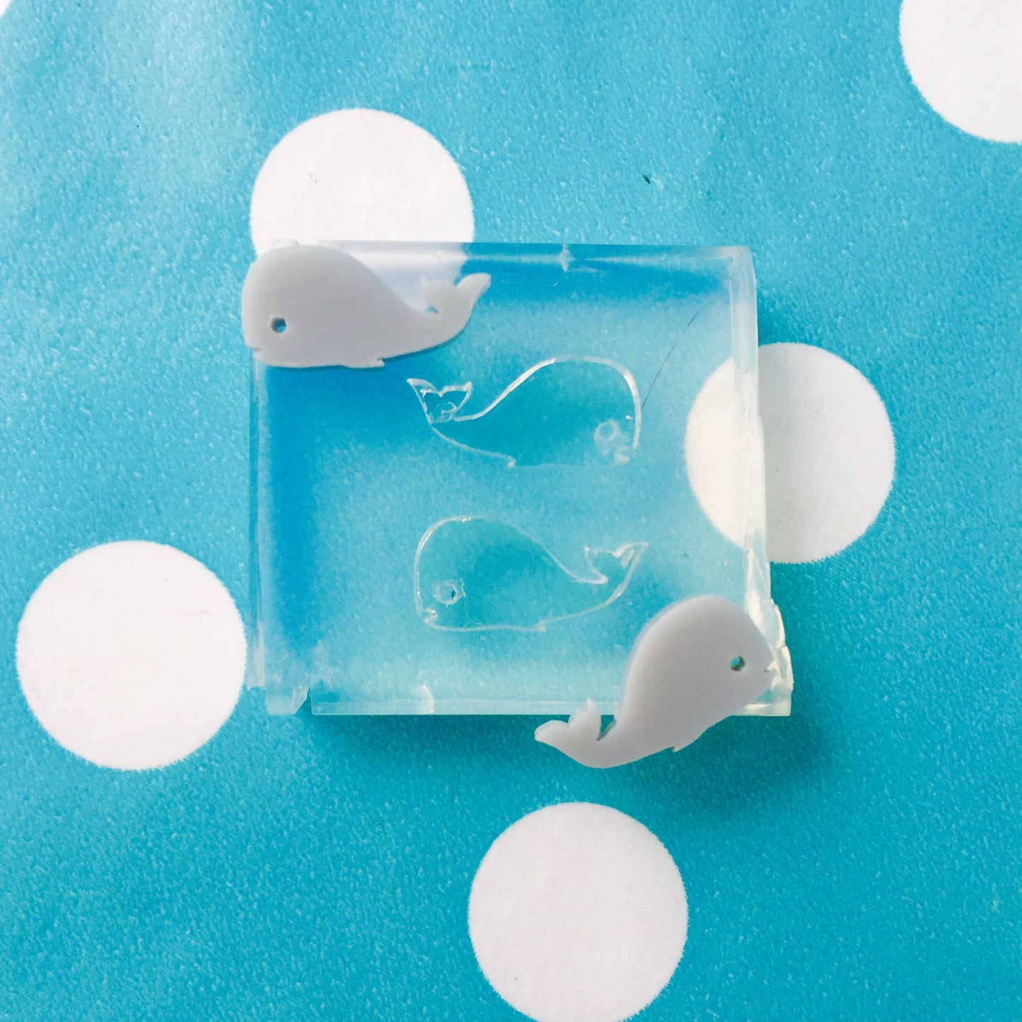 Clear Silicone Whale Earring Mold for Resin | Ocean Sea Life Mould Nautical