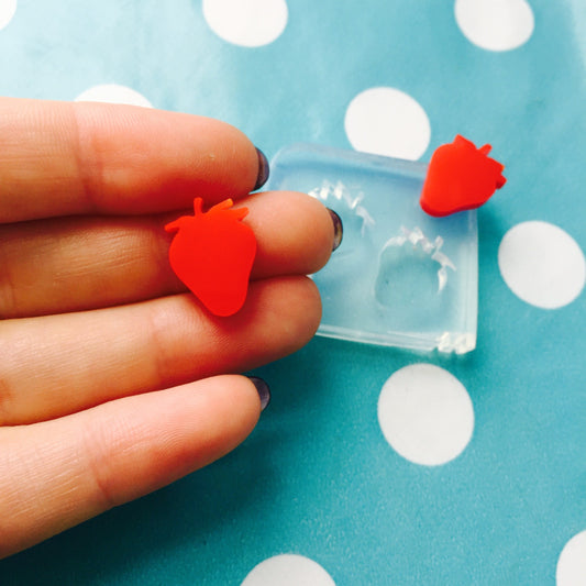 Silicone Earring Strawberry Stud Mold