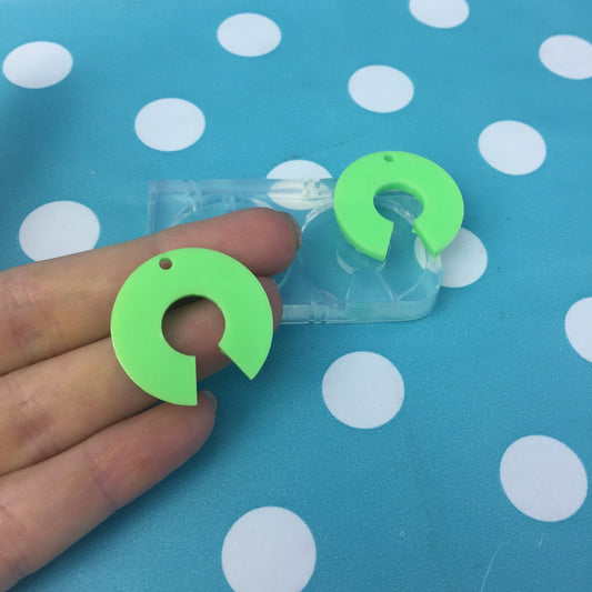 25mm Silicone Flat Arc Dangle Earring Mold