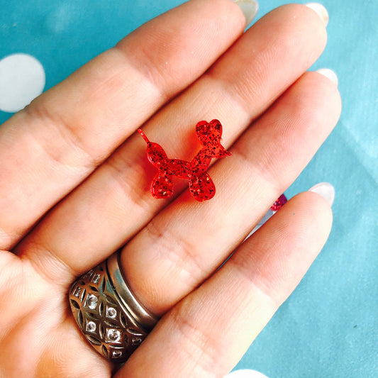 15mm Clear Silicone Balloon Dog Earring Mold for Resin | Party Balloons Funfair Quirky