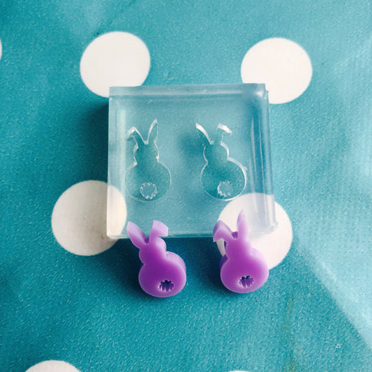 17mm Silicone Earring Mold Rabbit bunny stud