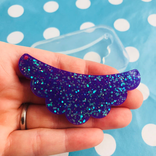 70mm Silicone Scallop Edge Necklace Mold - Earrings Resin Crafter Mould Pendant PM39