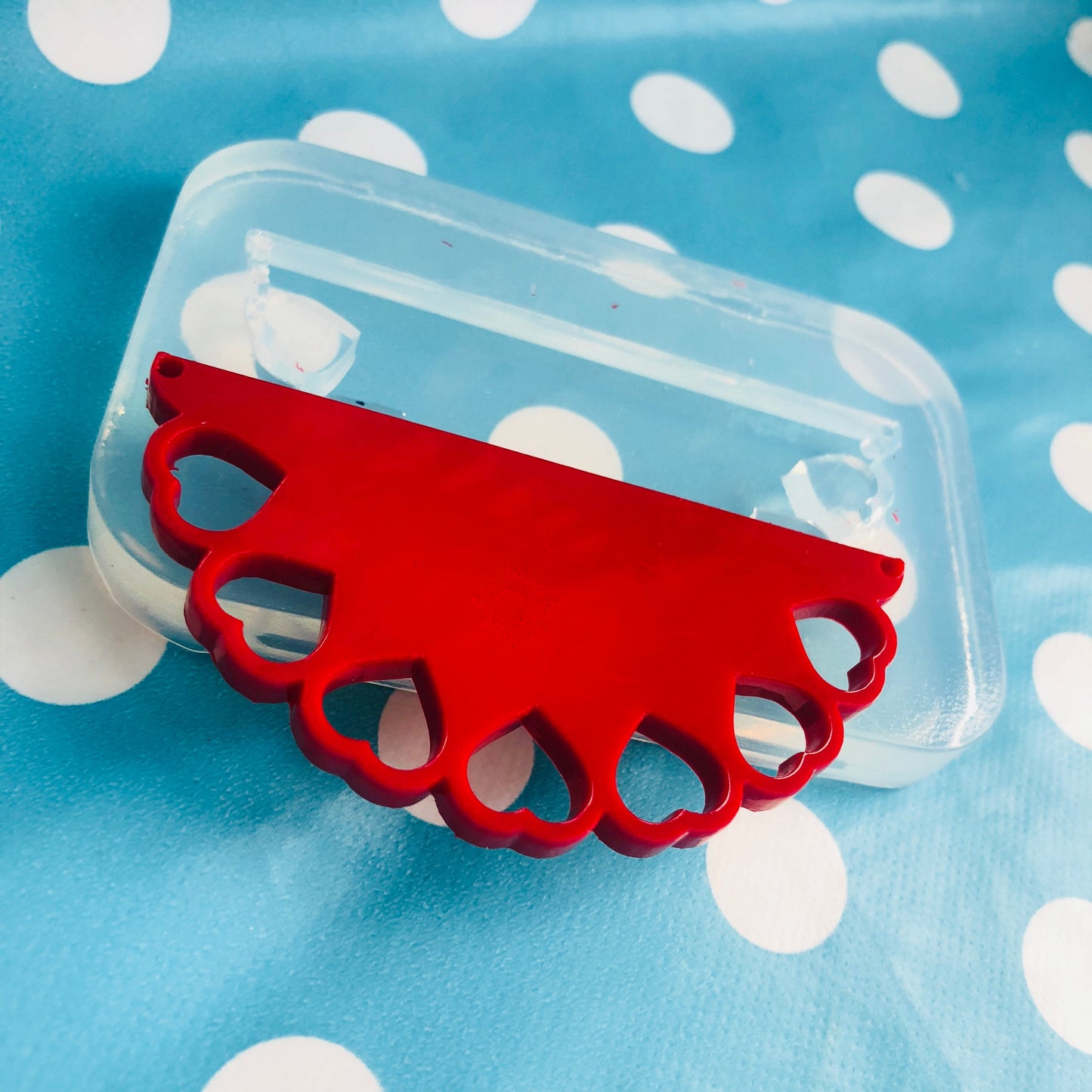 Silicone Cutout Heart Necklace Mold - Earrings Resin Crafter Mould Pendant PM38 T