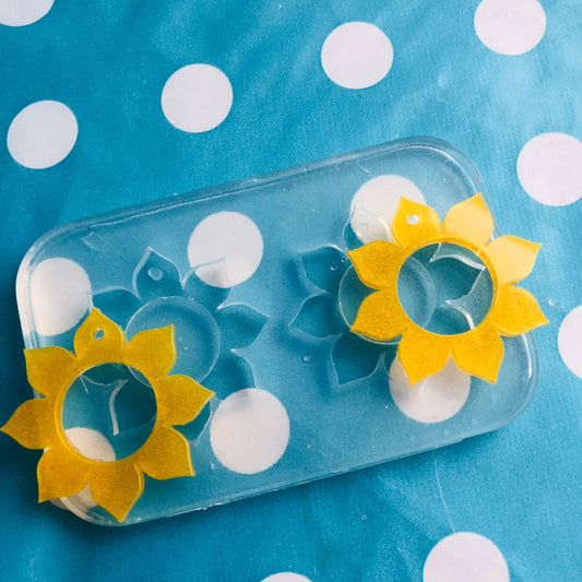 40mm Silicone Sunflower Earring Mold