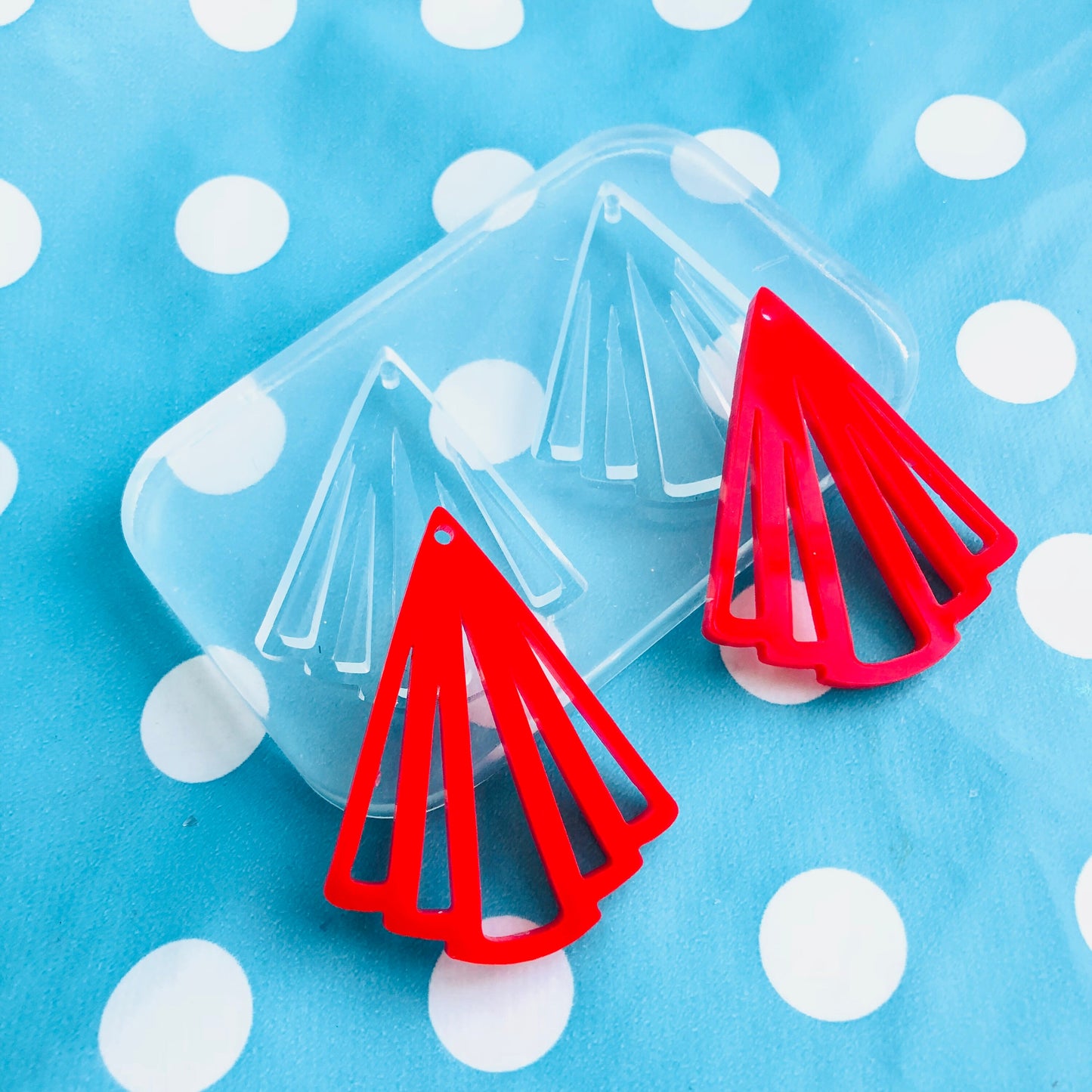 50mm Silicone Earring Cut Out Gatsby Art Deco Mold EM352