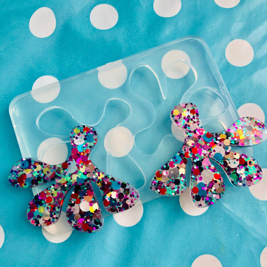 XL 50 mm Hang Doodle Stud Earring Mold - Resin Jewellery EM371