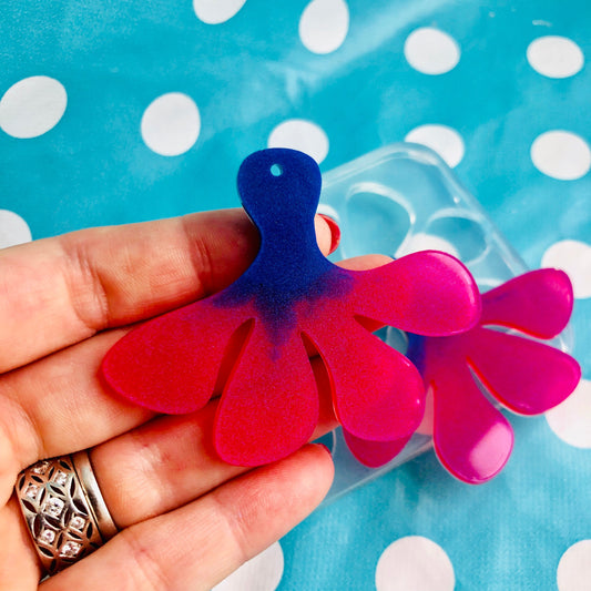 50mm Clear XL Hang Doodle Dangle Earring Mold - Resin Jewellery EM372