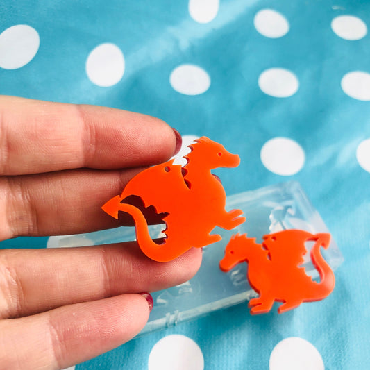 25mm Dragon Earring Silicone Dangle Earring Mold Mould Mythical EM378