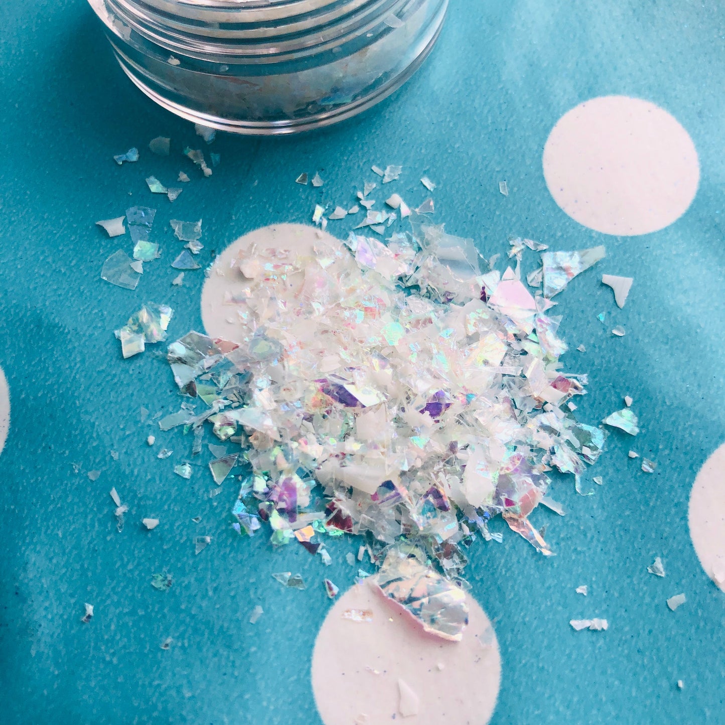 Amazing White Confetti Holographic Iridescent Glitter MM71