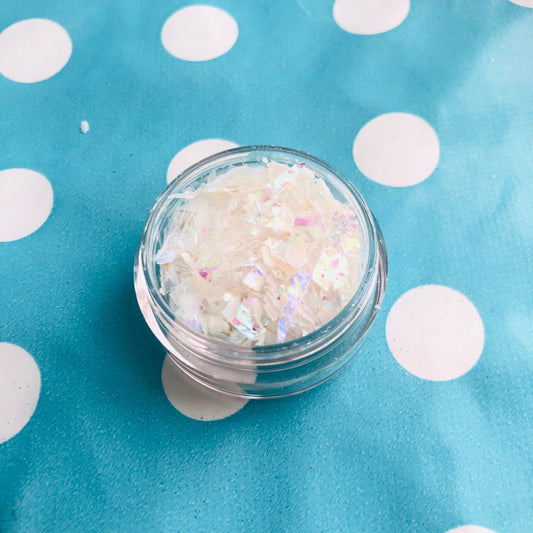 Amazing White Confetti Holographic Iridescent Glitter MM71