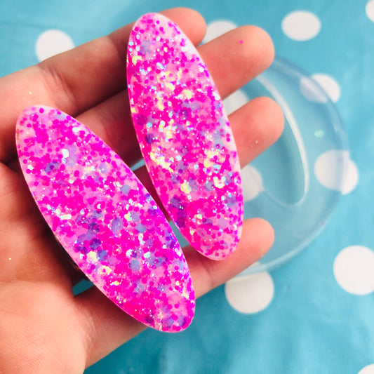 60mm Silicone Hair Clip Slide Barrette Mold - Earrings Resin Crafter Mould GM98