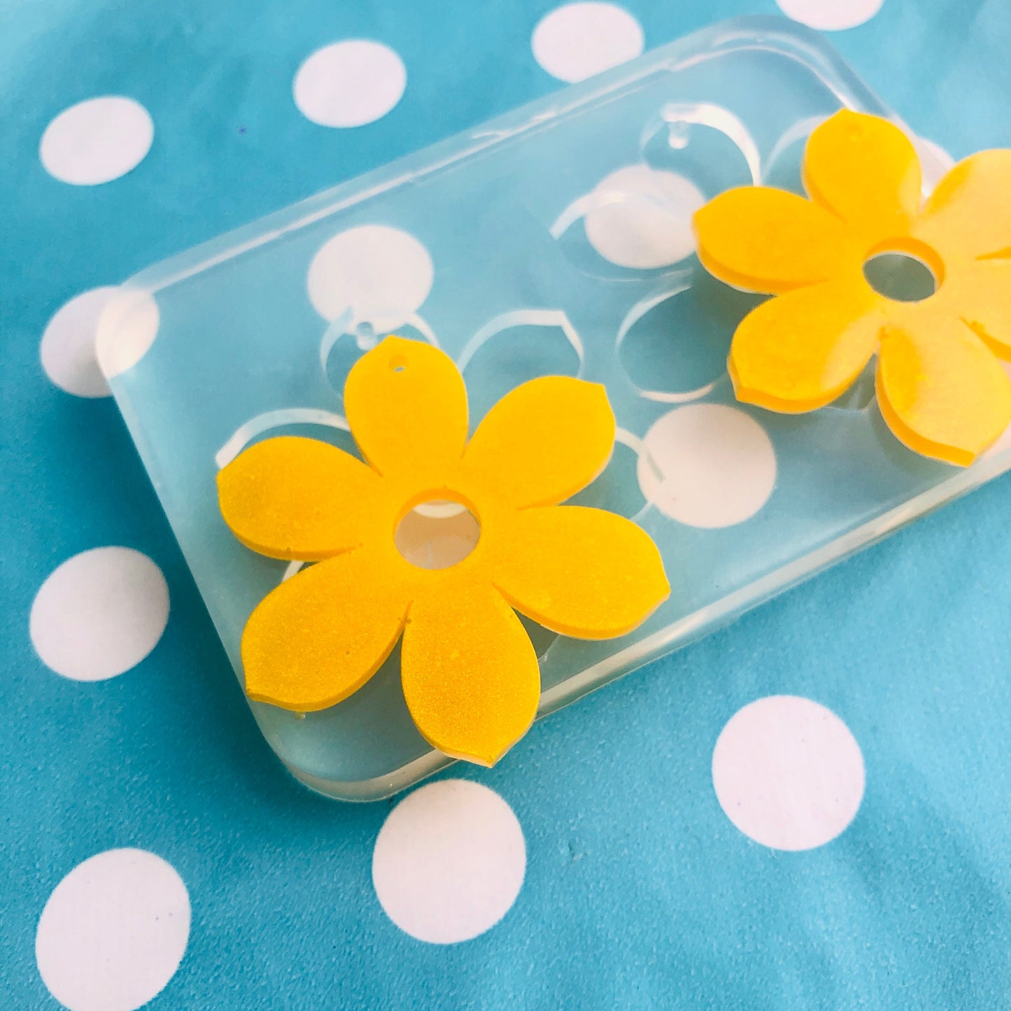 50mm Silicone flower Dangle Earring Mold