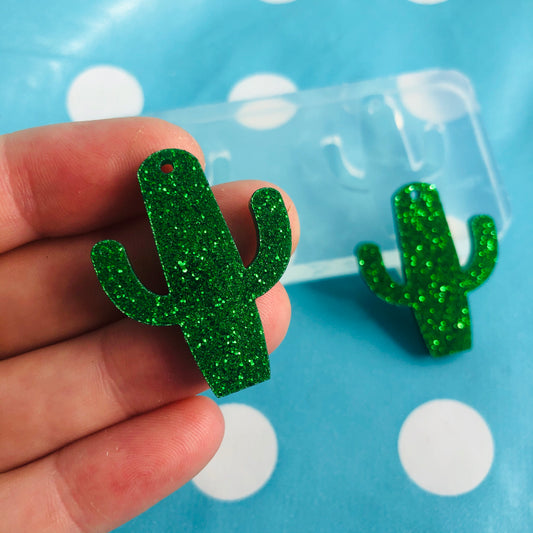 30mm Silicone Earring Cactus Cacti Mold - Earrings Resin Crafter Mould EM61 ccc T