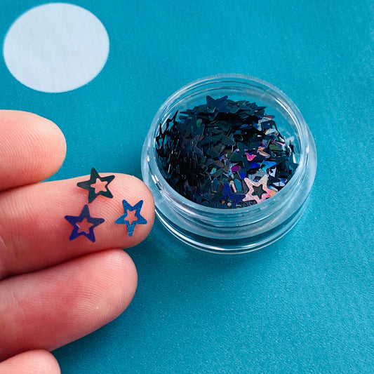 Amazing Black Holographic Cut Out Star Confetti MM95 T