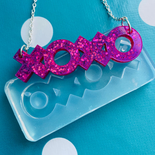 XOXO Gossip Girl Necklace Silicone Mold - Resin Mould NM06