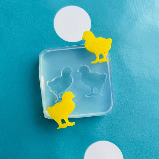 15mm Silicone Chick Stud Earring Mold - Earrings Resin Crafter Mould EM545