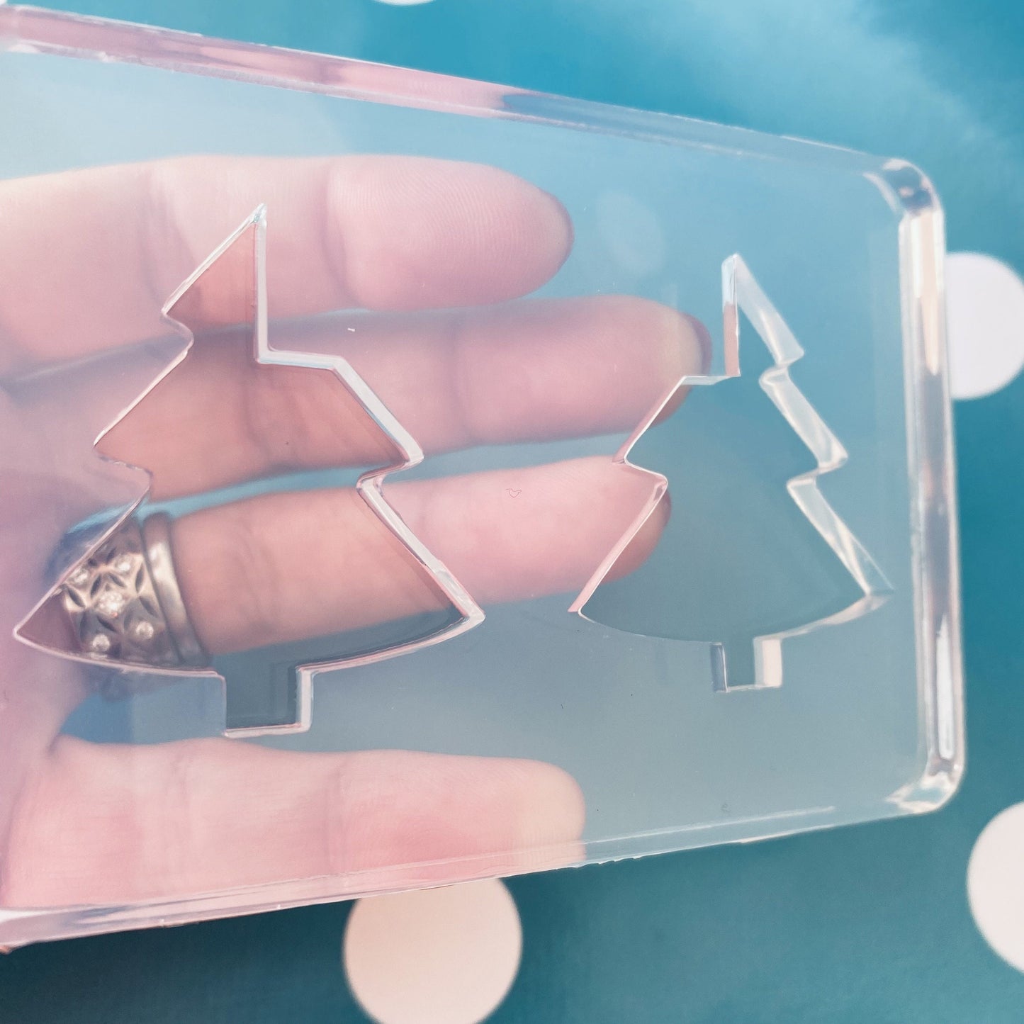 30mm Silicone Christmas Tree Hoop Earring Mold