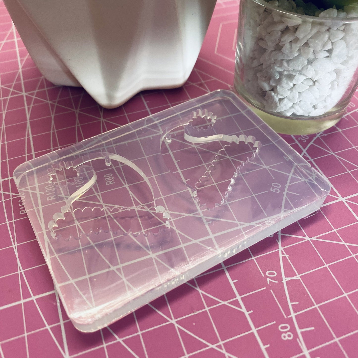 XL 40mm Silicone Santa Hat Stud Earring Mold - Christmas Craft Earrings EM28