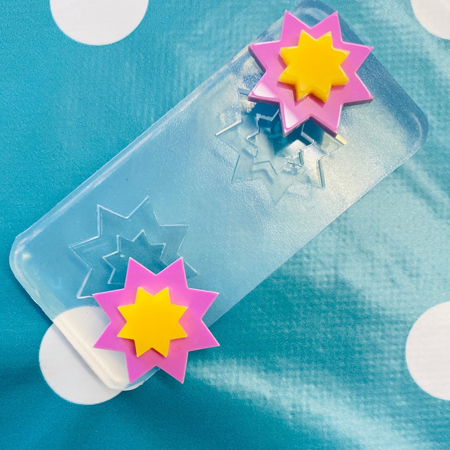 25mm Silicone Starburst Stud Earring Mold