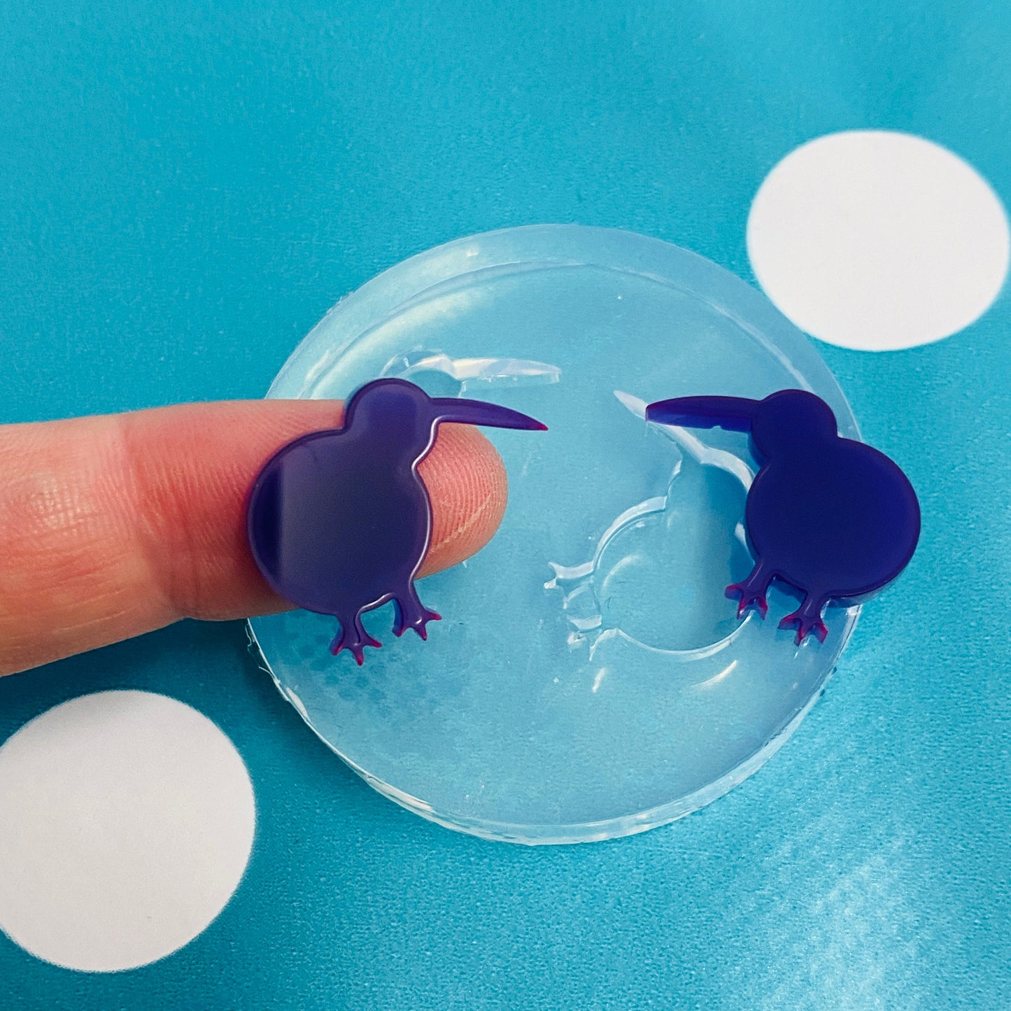 35mm XL Flat Flower Silicone Dangle Earring Mold