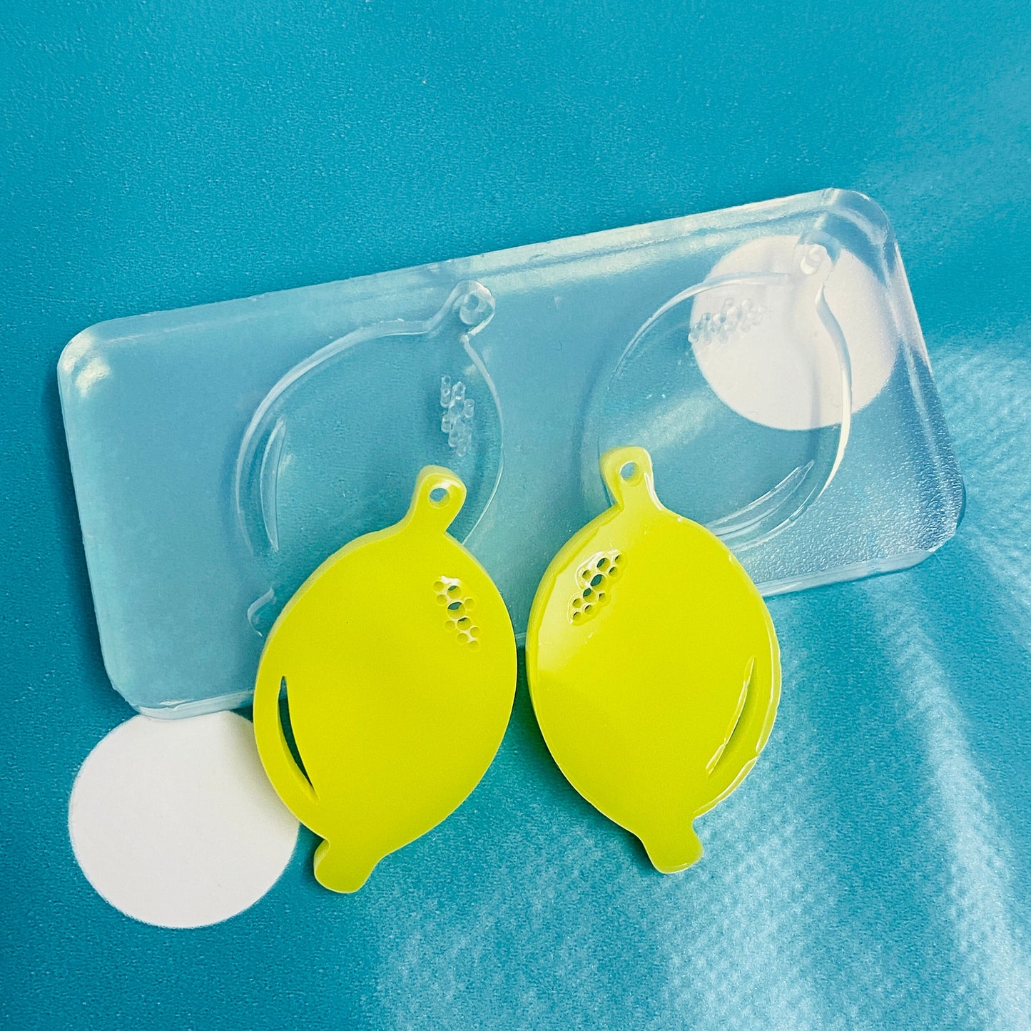 40mm Silicone Earring Lemon Dangle Mold - Earrings Resin Crafter Mould EM179