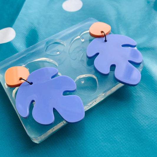 45mm XL Banana Monstera Leaf Silicone Earring Mold