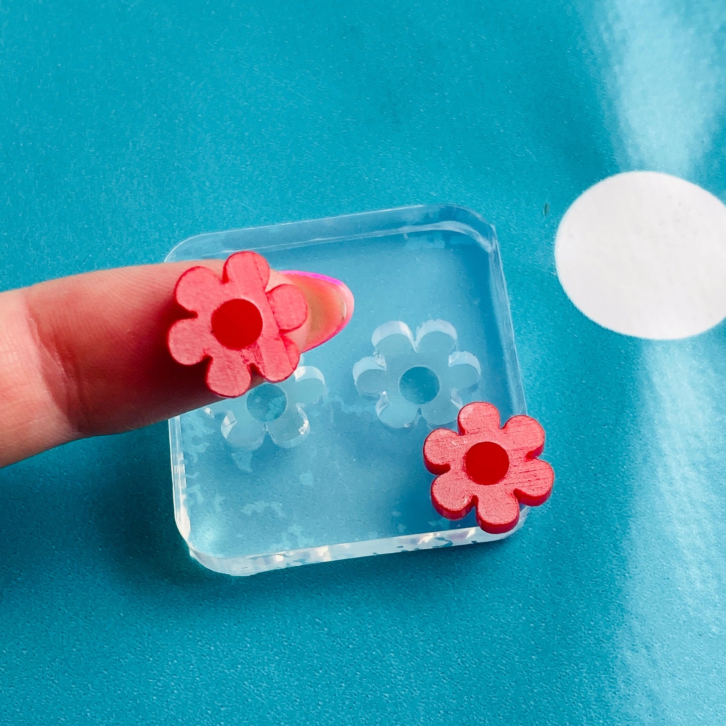 12mm Silicone Earring Flower Stud Mold - Earring Resin Crafter Mould EM139