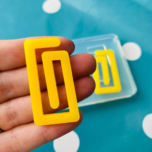 Clear silicone molds for resin 42 mm Squiggle Silicone Earring Mold EM108