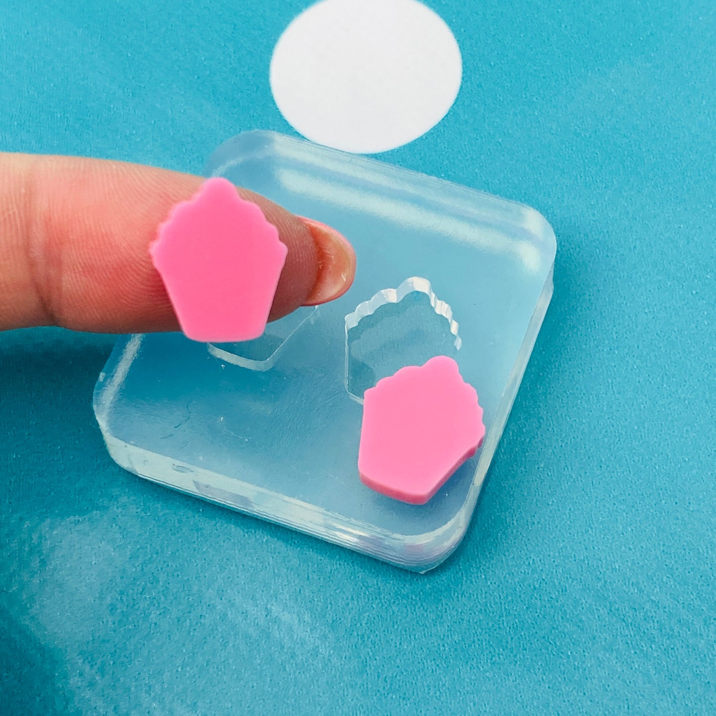 14mm Silicone Cupcake Stud Earring Mold