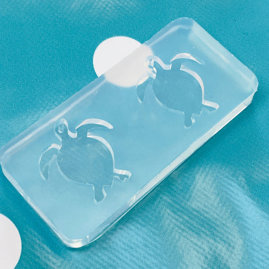 Clear Silicone Molds for Resin 30mm Turtle Earring Nature Sea EM802