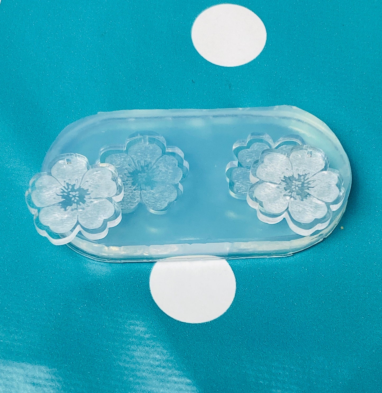 Clear Silicone Molds for Resin 23mm Hibiscus Flower Dangle Earring Mold EM807