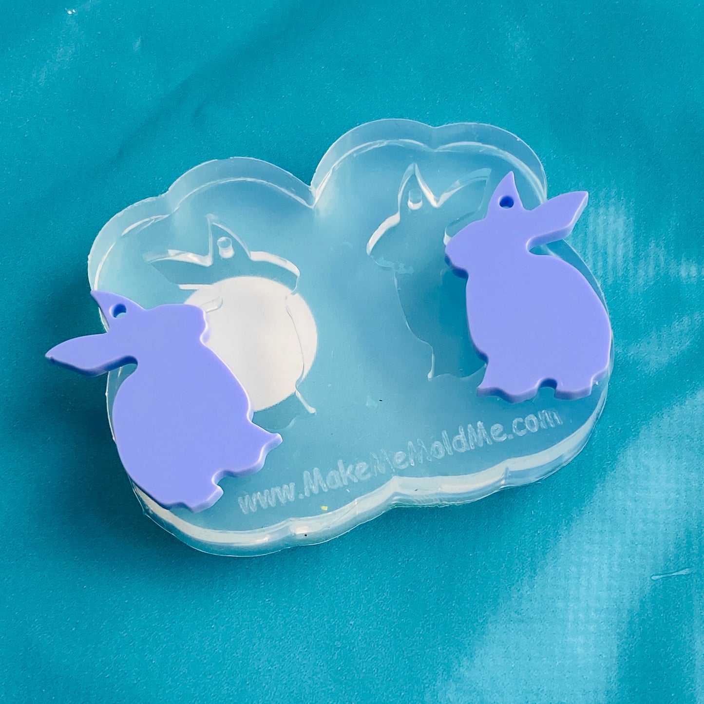 33mm Rabbit Earring Silicone Mold - Resin Earrings Crafter Mould