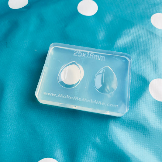 2 Teardrop 25mm Silicone Mold - Necklace Resin Pendant Jewellery Mould Earring