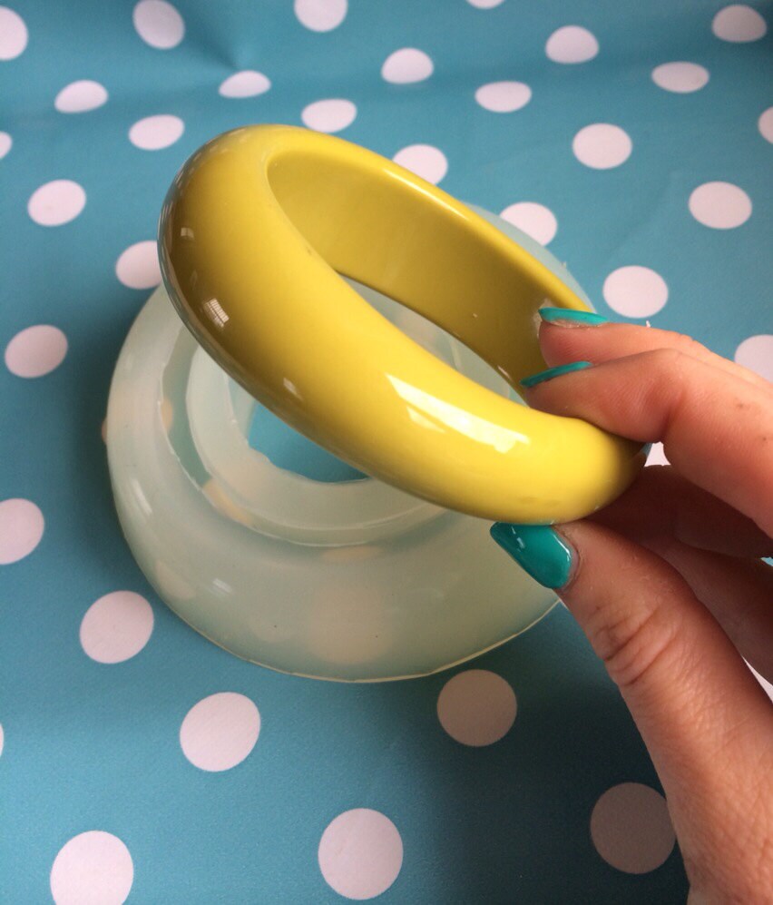 Clear silicone molds for resin Chunky Thick Resin Bangle Bracelet Silicone Mold - Handmade Resin Craft Jewellery Mould BM04