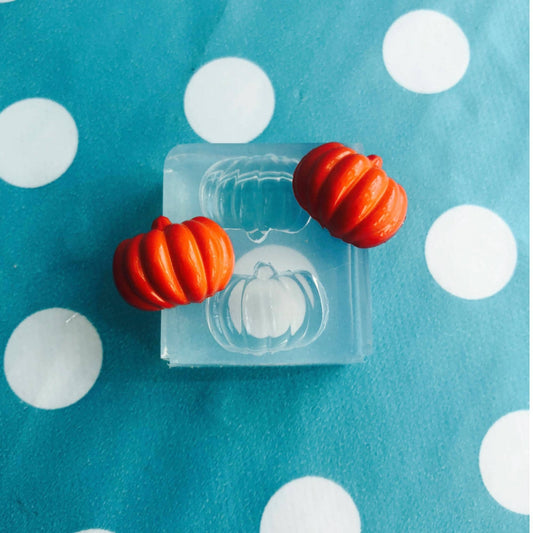 Silicone Pumpkin Earrings Stud Mold - Earrings Resin Crafter Mould EM51 Halloween