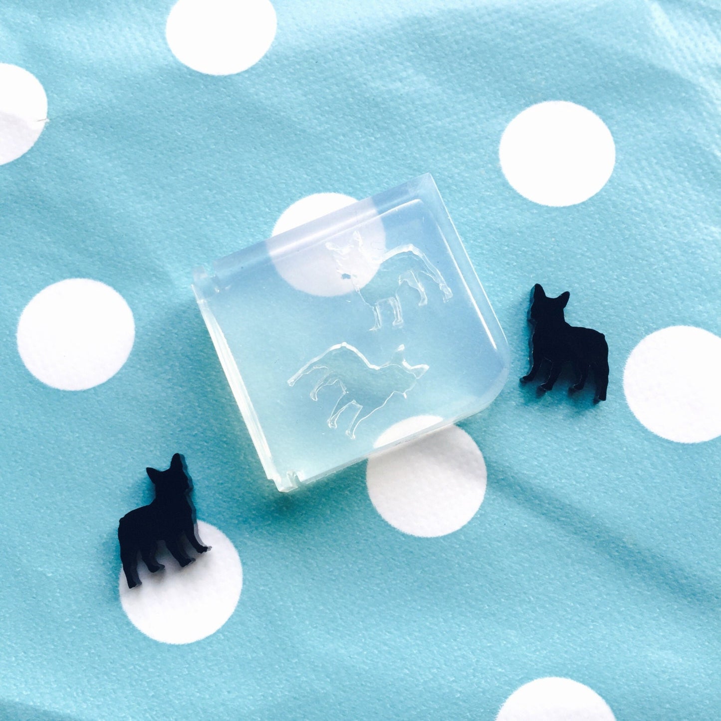 French Bulldog Clear Silicone Earring Mold for Resin | Dog Pet Animal Breed