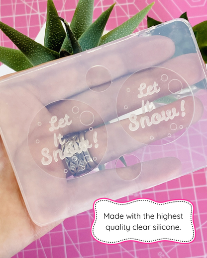 30mm Silicone Let it Snow Dangle Earring Mold
