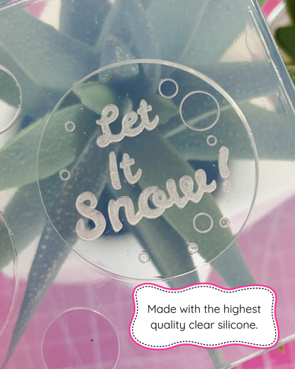 30mm Silicone Let it Snow Dangle Earring Mold