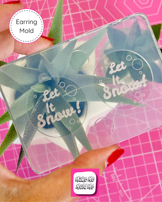 30mm Silicone Let it Snow Dangle Earring Mold