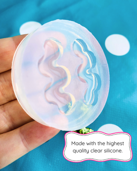 34mm 3D Squiggle Clear Silicone Mold