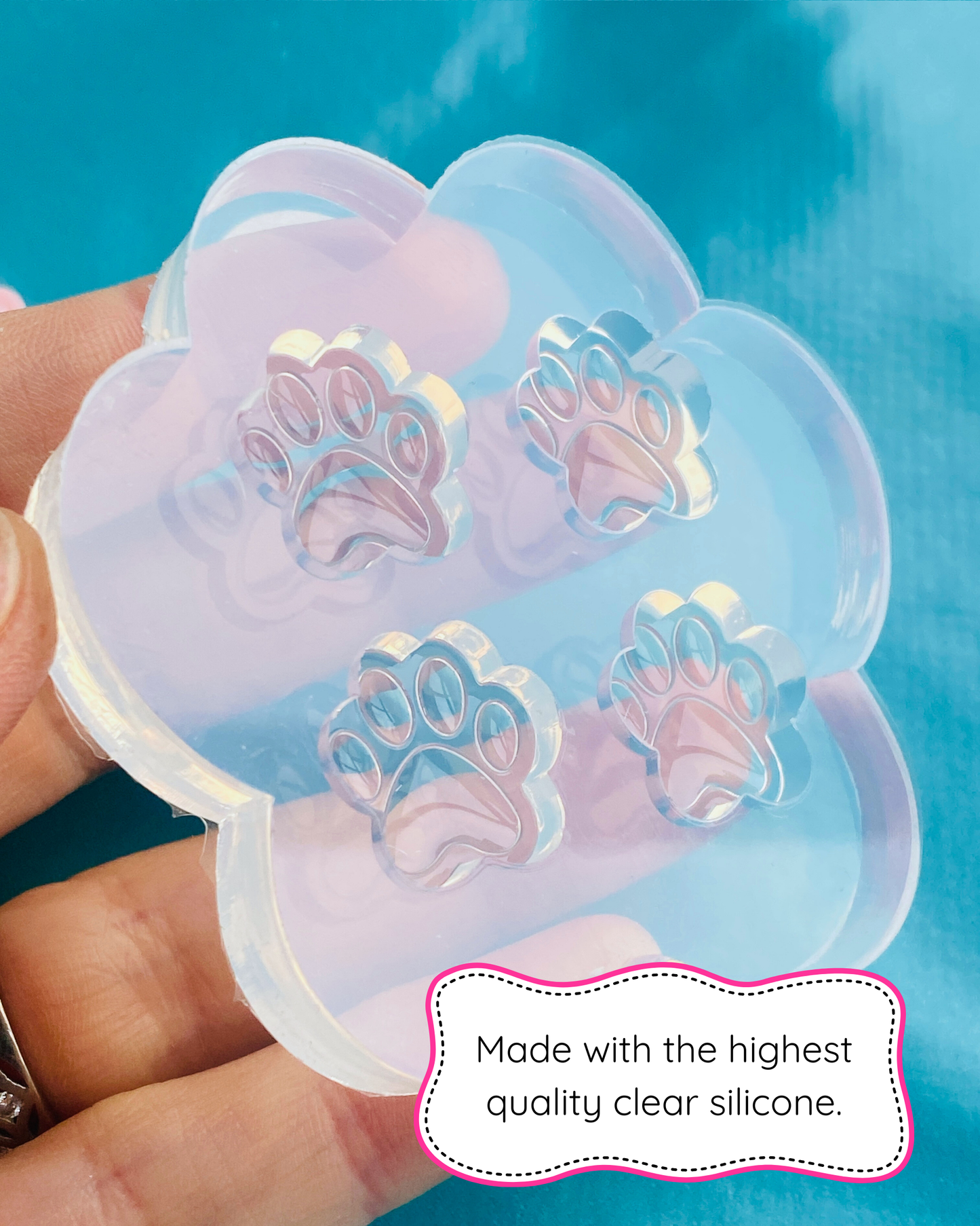 Paw Print Stud Earring Mold (4)